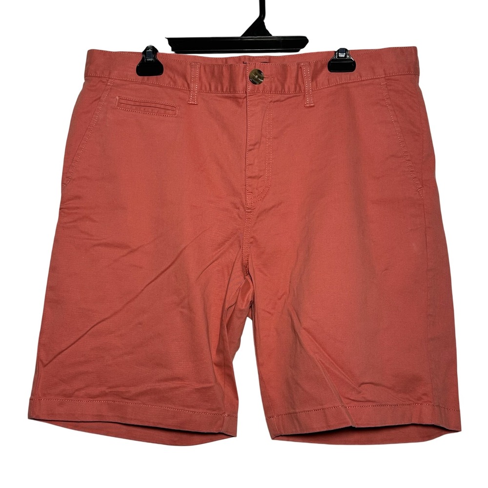 14th & Union Slim Fit Chino Shorts‎ Coral 36W
